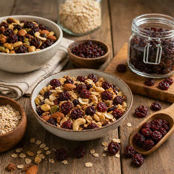 Dried Sour Cherries: Industrial Applications in Breakfast & Snack Mixes