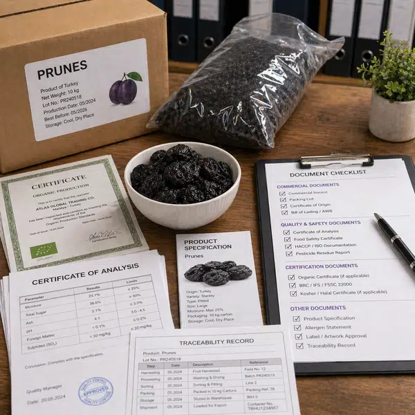 Prunes: Certifications, Compliance and Documentation